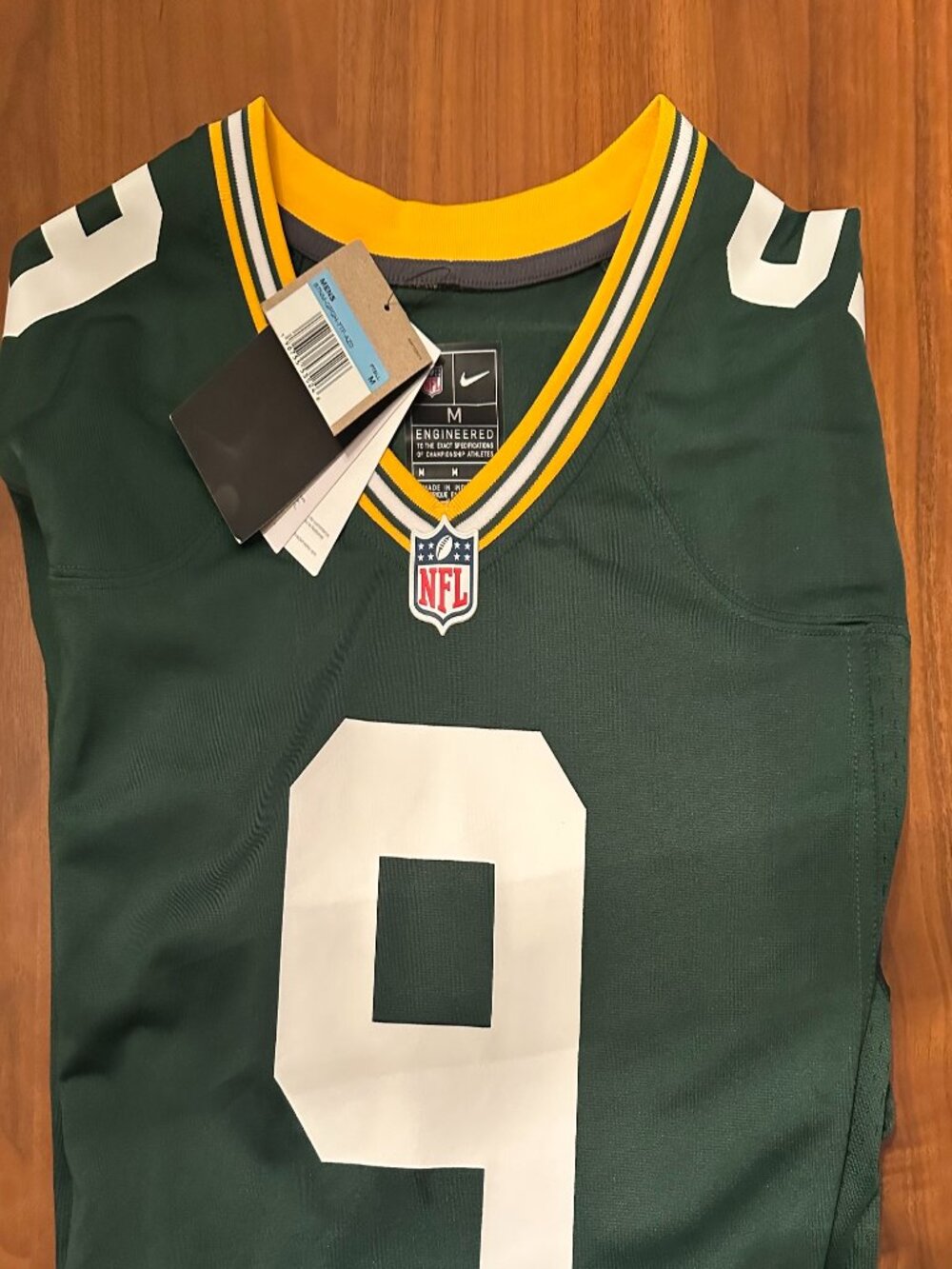 NFL Nike Christian Watson #9 Jersey Green Bay Packers NWT Men's Size Medium